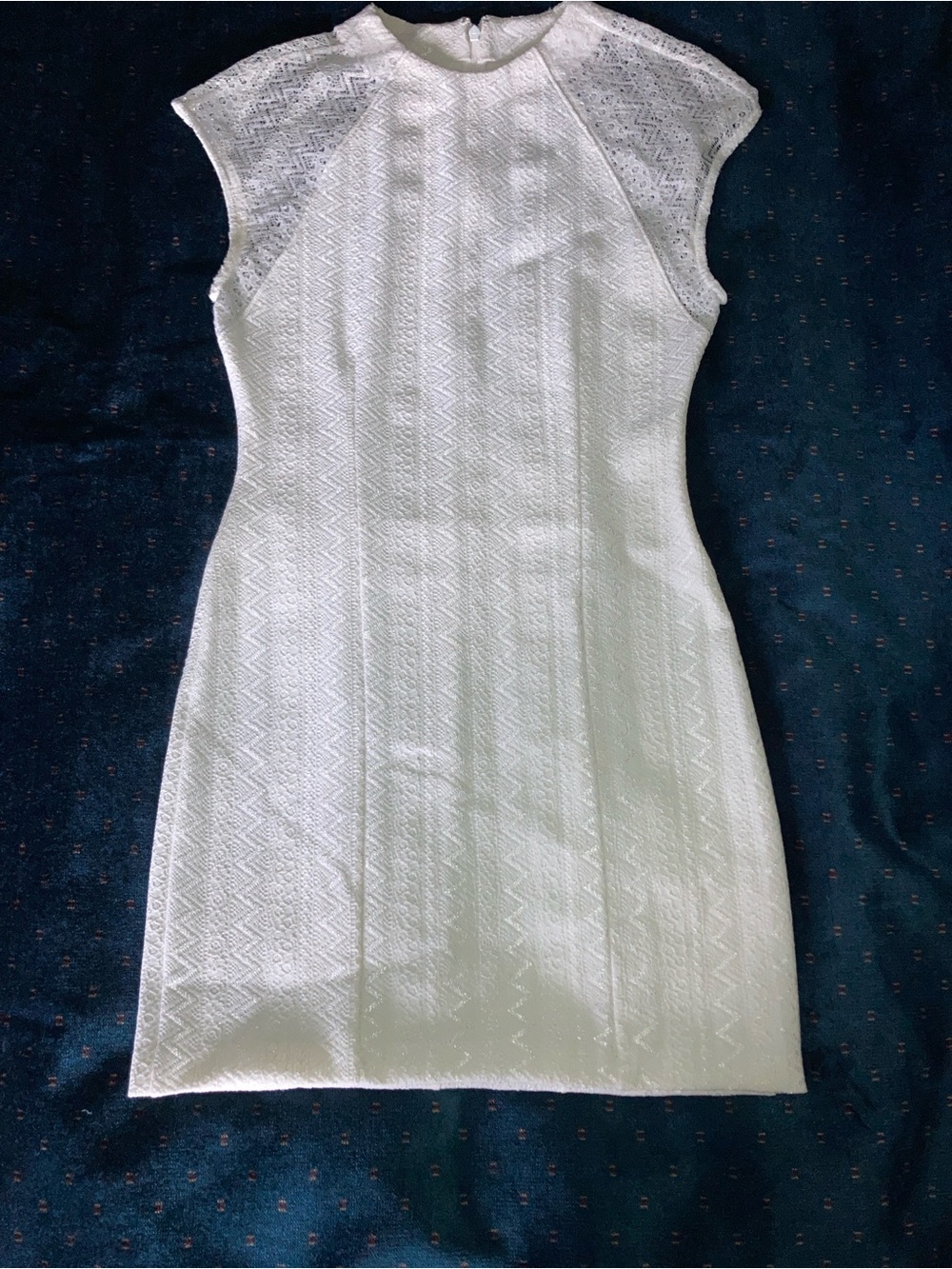 White, sleeveless, mini shift dress